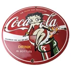 Vintage Coca Cola Sign - Betty Boop Bottle Gas Pump Porcelain Ad Sign