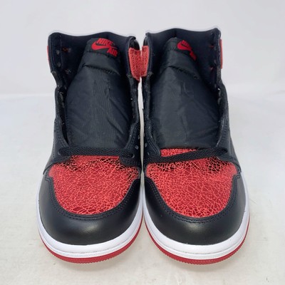 Air Jordan 1 High 'Ruby Red Chicago' Black Sneakers, Size 9.5 BNIB