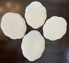 Vintage Westmoreland Milk Glass Paneled Grape Oval Snack Plates – Set of 4