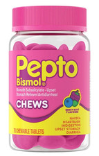 Pepto Bismol Chewable Tablets 70 Count Fast Relief Nausea Heartburn Diarrhea