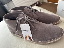 Mens Hush Puppies Brand New Boxed Grey Samuel Suede Boots UK12 EU47 freedelivery