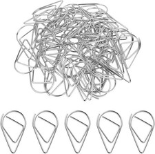 50 Pcs Silver Paper Clips, 1 Inch Stainless Steel Decorative Shaped Paper Clips