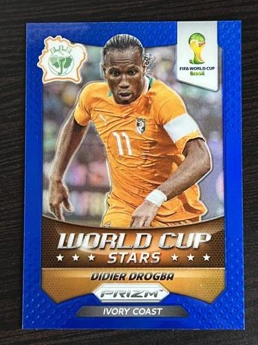 2014 Panini Prizm World Cup DIDIER DROGBA Ivory C. World Cup Stars BLUE #178/199