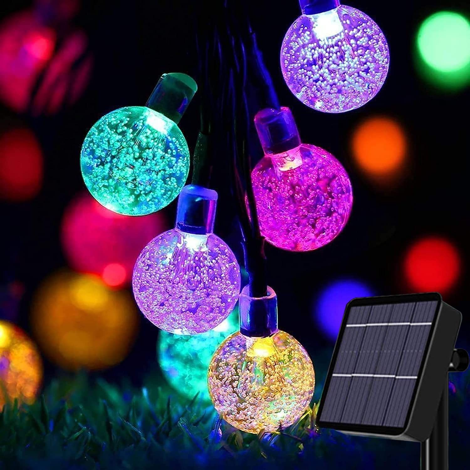 Useber Solar Lights Outdoor Garden, 24Ft 50LED Waterproof 50LED, Colorful