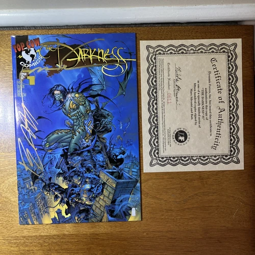Top Cow Comics The Darkness #1 Autographed by Silvestri & Batt LTD #611/1500 COA