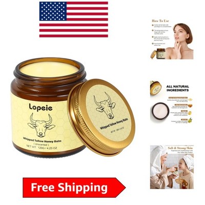 Beef Tallow Skin Balm 4.23oz - Hypoallergenic Hydrating Cream for Sensitive Skin