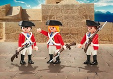 Playmobil Piraten  5 x 9886 3 Englische Soldaten + 1 x 9885 Offizier neu Schiff