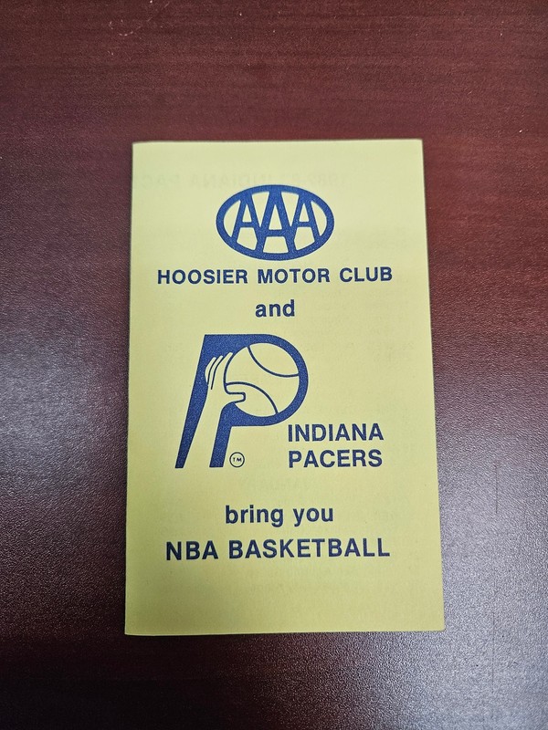 ES25 Indiana Pacers 1982/83 NBA Basketball Home Pocket Schedule - AAA