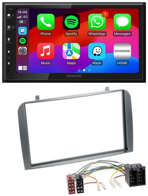 Kenwood MP3 USB DAB 2DIN Bluetooth Car Stereo for Alfa Romeo GT 147 00-10 Charcoal