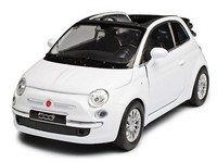 Welly 2010 Fiat 500C Weiß MaßStab 1:34 1:39 4,5 Zoll Diecast Auto In Box