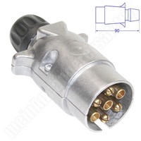 7Pol. 7 Poliger AnhäNgerstecker Von Hella Metall Stecker FüR Pkw AnhäNger