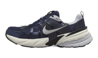 Size 10 - Nike Men s V2K Run Shoes, Obsidian/Thunder Blue/Wolf Grey Shoe