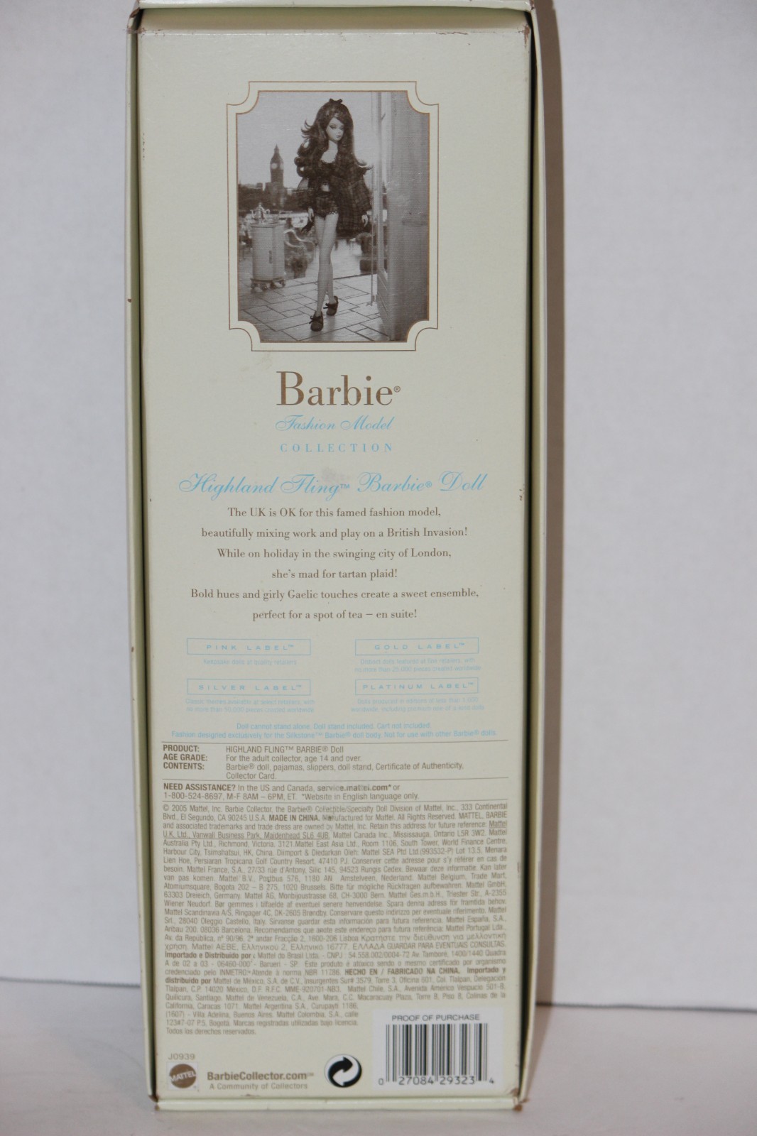 Кукла Barbie Collection Silkstone Highland Fling 2005 w/COA Gold Label — фото 7