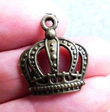 Crown Charm Antique gold for jewelry making