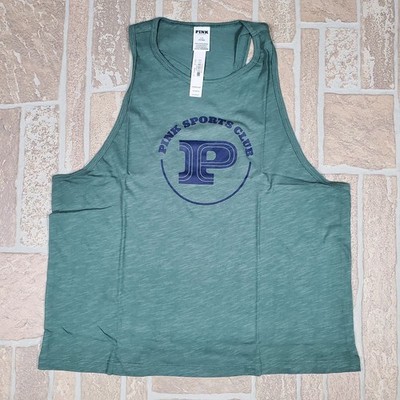 Pink Victoria's Secret Sports Club Graphic Tank Top Green Large NWT ST11242498