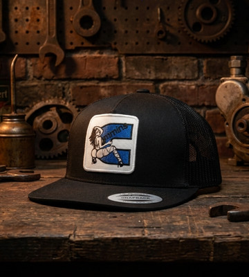 Cummins Diesel Pinup Girl Trucker Hat Black Mesh Snapback Baseball Cap Retro