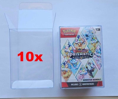 Pokemon Booster Bundle and Build & Battle Protector Plastic Case PET LOT 10x