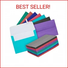 Best Paper Greetings Colorful 4x6 Envelopes - Peel & Seal Closure for 4x6 Color