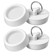4 PCS 1-9/16 Inch to 1-5/8 Inch Rubber Drain Stopper with Hanging Ring, Plug ...