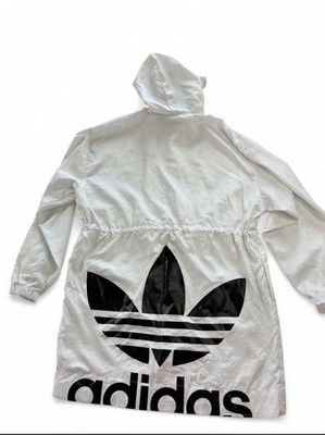 Adidas Originals Adicolor Hooded Jacket - White Trefoil windbreaker XS