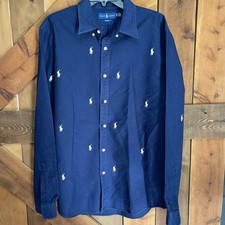 Ralph Lauren all over pony men's XL classic fit long sleeve button down shirt