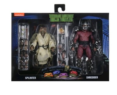 Teenage Mutant Ninja Turtles, Shredder/ Splinter, 7'' NECA Action Figures, 2 Pack
