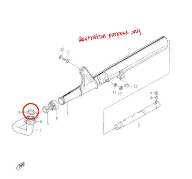 Junta colector escape Yamaha (ver tabla de montaje) # 132-14613-00-00 Foto 2 de 2