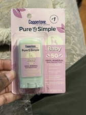 Coppertone Pure  Simple Baby SPF 50 Mineral Sunscreen Stick Face 0.49 oz