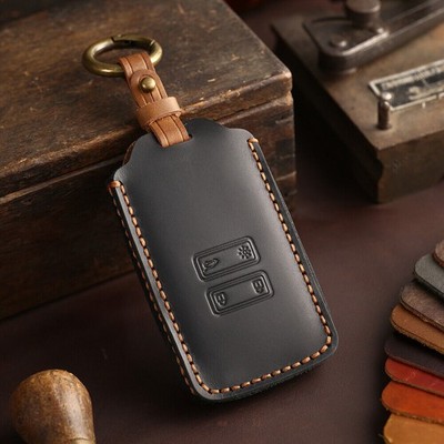 For Renault Duster Dacia HM Jogger Sandero Car Key Genuine Leather Key Case