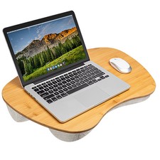 LapGear - Bamboo Lap Desk Fits up to 17.3" Laptop - Natural