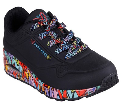 Skechers Damen sneaker UNO RAVAGED LOVE 177918 BKMT