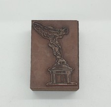 Vintage Copper Printing Block Rolls Royce Spirit of Ecstasy