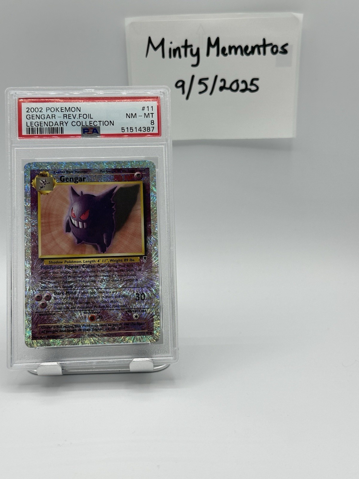 Pokemon Gengar 11/110 Legendary Collection 2002 Reverse Holo PSA 8