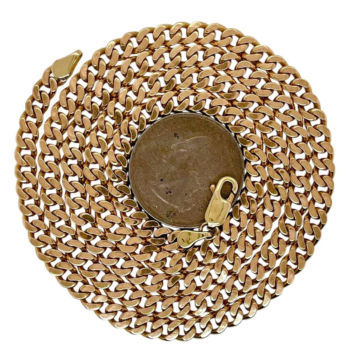 Cadena Cubana Con Colgante Casco De Fútbol Chapado En Oro - Para Hombres, 24 Pulgadas