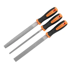 Woodworking Rasp Set – 3PCS Multi-Shape Precision Wood Files（Flat Half-Round ...