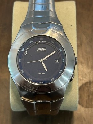 Vintage Timex Eye Control Alarm HJ INDIGLO WITH BLUE LIGHT 41MM New Battery