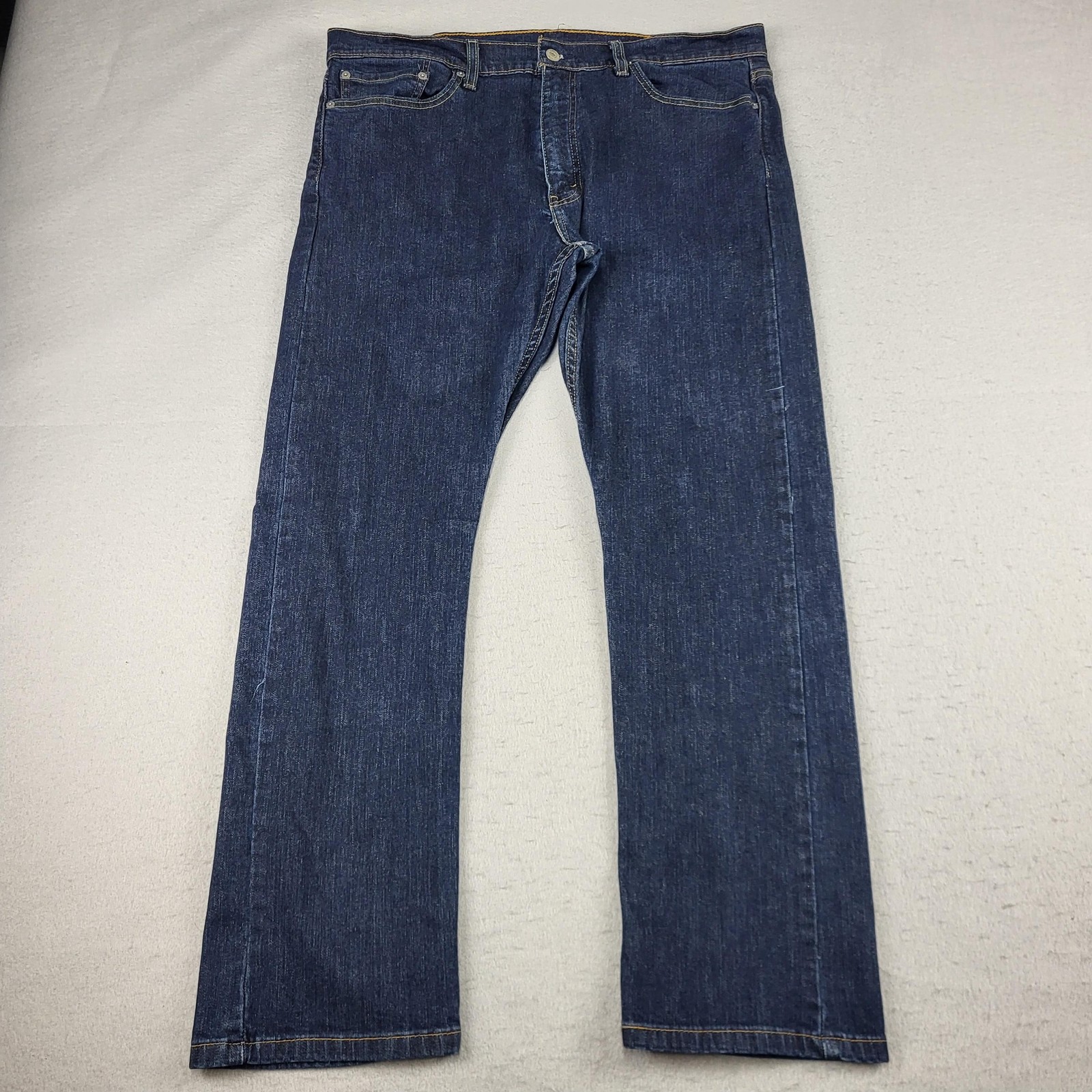 Levis 513 Jeans Mens 36x30 Blue Medium Wash Slim Straight Mid Rise Stretch Denim