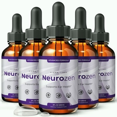 NeuroZen Drops - Neuro Zen Advanced Ear Health and Hearing Support - 5 Pack