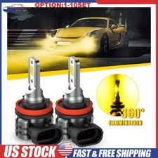 H11/H8 LED Bulbs 3000K Golden Yellow Bright Fog Light DRL Light High Power 2-20X