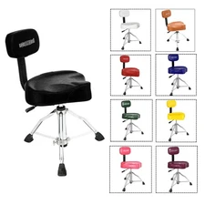 5 Core Drum Throne 4" Padded Stool w Backrest Airlift Adjustable w 441Lb Capcity