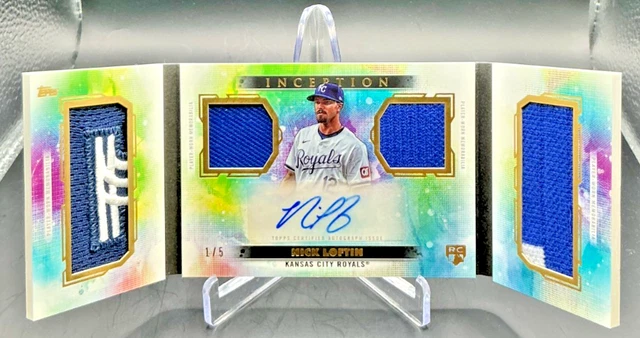 2024 Topps Inception NICK LOFTIN RC Booklet Quad Patch AUTO 1/5 Royals