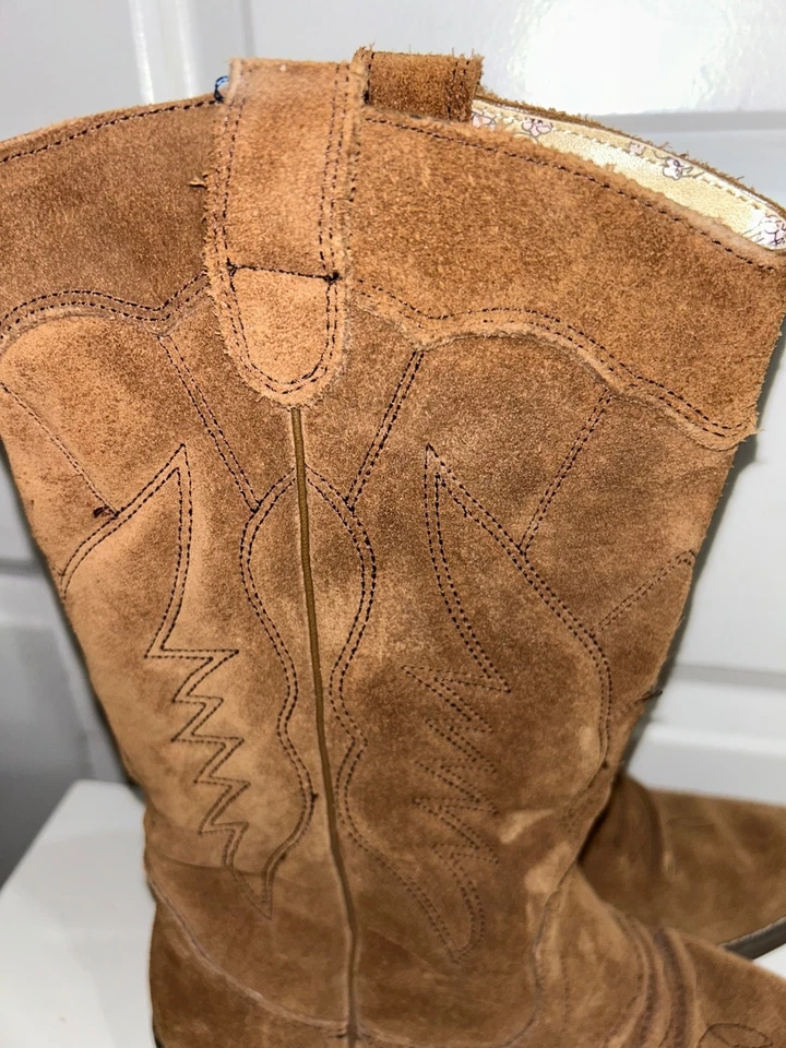 Botas vaqueras ROXY para mujer mareadas de gamuza genuina talla 7 vaquera boho country Foto 3 de 4