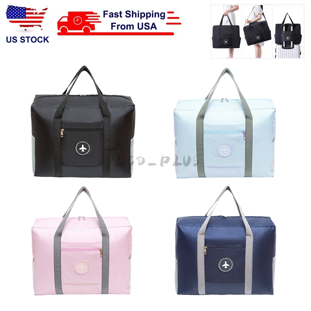 Foldable Lightweight Carry-On Duffle Bag for Travel Sports Shoulder Tote