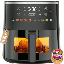 6.5qt Air Fryer with Viewing Window and Digital Cooking Presets