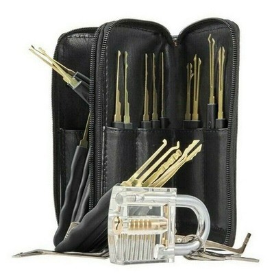 28-teiliges Lockpicking Set Übungsschlössern Anleitung zum Schlossöffnen Profis