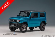 AUTOart Suzuki Jimny JB64 Brisk Blue/Black Roof – 1:18 78502