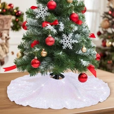 Poise3EHome 24 Inch White Iridescent Small Christmas Tree 24 inch, 
