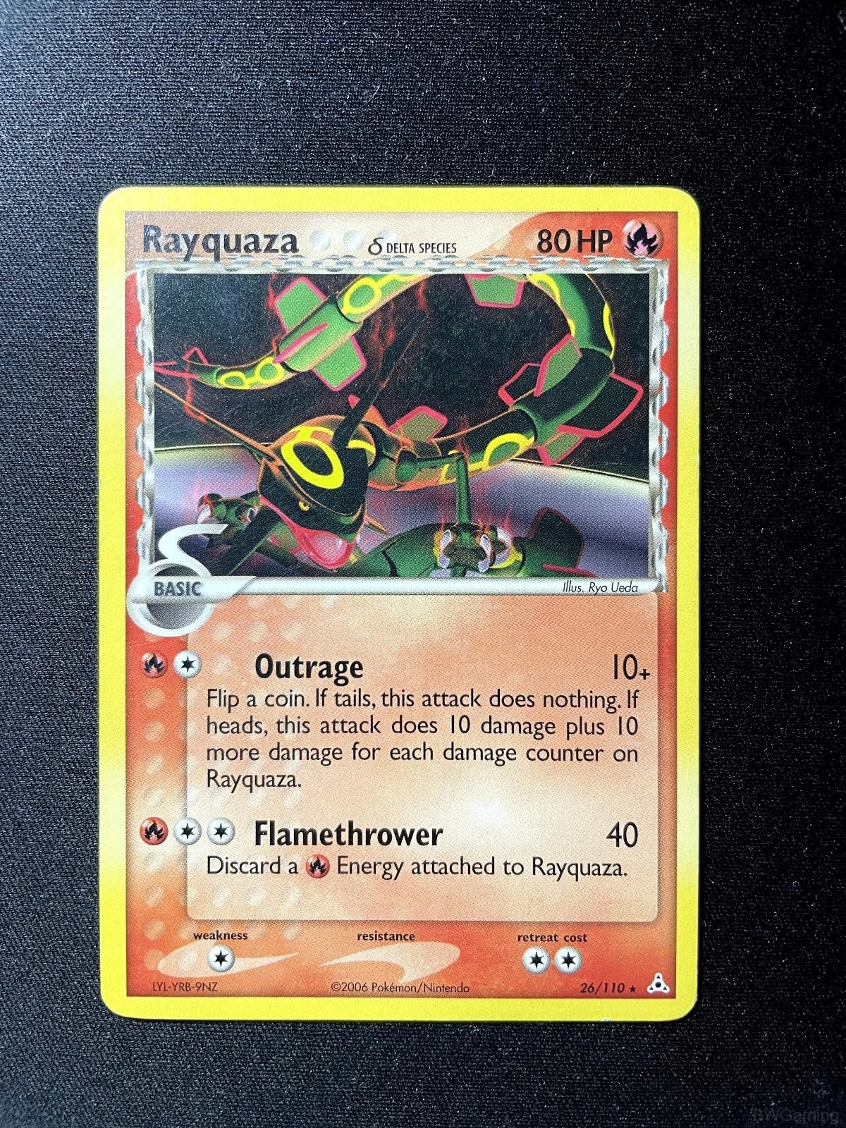RAYQUAZA Δ 26/110 RARE HOLON PHANTOMS POKEMON LIGHTLY PLAYED+