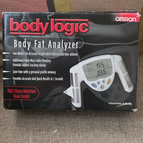 Omron Body Logic Body Fat Analyzer Model HBF-306BL Handheld BMI Monitor White