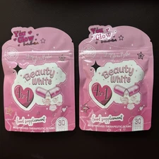 2 Pack You Glow Babe Beauty 4 in 1 White Glutathione Food Supplement 60 capsules
